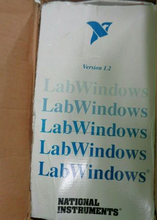 National Instruments Labwindows 1.  2 1989 - Manuals & Disks - Complete,
