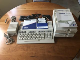 Commodore 128 Computer Dual 1571 Disk Drives With Jiffydos - Perfectly