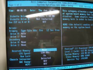 Dell Optiplex Gx1 Computer Pentium Iii 600mhz No Hd