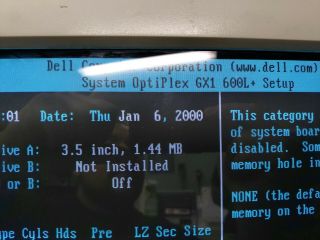 Dell Optiplex GX1 Computer Pentium III 600mhz No HD 2