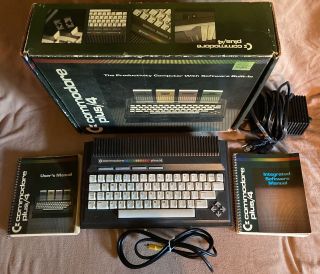 Vintage Commodore Plus 4 Computer With Manuals &