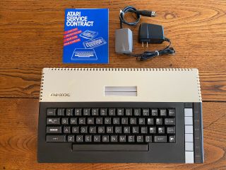 Atari 800 Xl Computer Game Console W/power Supply Service Card - Tested/works