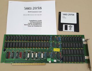 A2058 8mb Ram Card W/8mb Ram Installed For Commodore Amiga 2000 2000hd 2500 3000