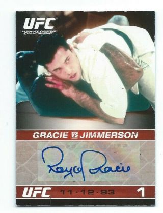 2009 Topps Ufc Round 1 Royce Gracie Autograph This Was Topps First Ufc Set