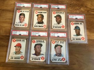 1968 Topps Game Card Complete Set w/ PSA Graded Mantle Mays 2
