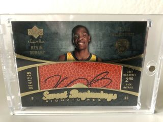 2007 - 2008 Kevin Durant Upper Deck Sweet Shot /299 Auto Rookie Card