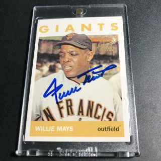 Willie Mays 1996 Topps Commemorative 1964 Certified Autograph On - Card Auto Mlb