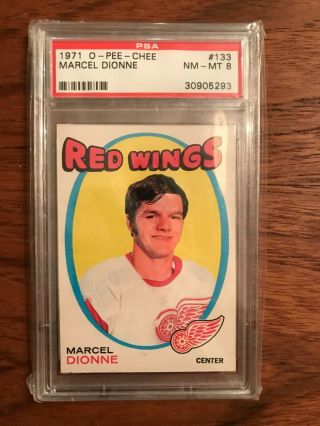 1971 - 72 Opc O - Pee - Chee 133 Marcel Dionne Rc Rookie - Psa 8