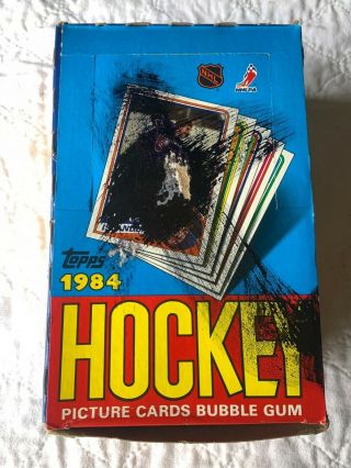 1984 - 85 Topps Hockey Wax Box 36 Ct Box Steve Yzerman Rookie Gretzky Cards