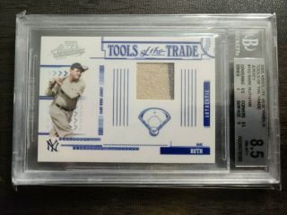 Babe Ruth Absolute Tools Of The Trade Jersey Pinstripe Bgs 8.  5