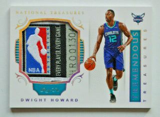 Dwight Howard 1 Of 1 Game Worn Patch 2017 - 18 National Treasures Platinum 1/1