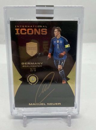 2018 Panini Eminence Soccer Manuel Neuer 3/5 International Icons Auto Germany