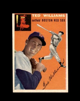 1954 Topps 1 Ted Williams Red Sox Nm - Mt,  To