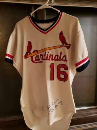 Sixto Lezcano 1981 St.  Louis Cardinals Game Worn Jersey Autographed