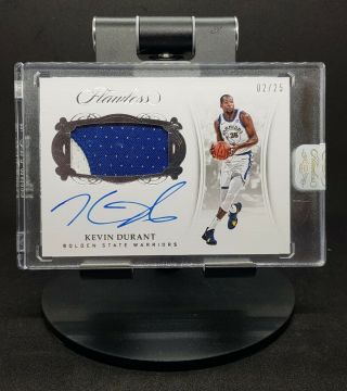 2017 - 18 Kevin Durant Panini Flawless Patch Auto /25 Signature Jersey