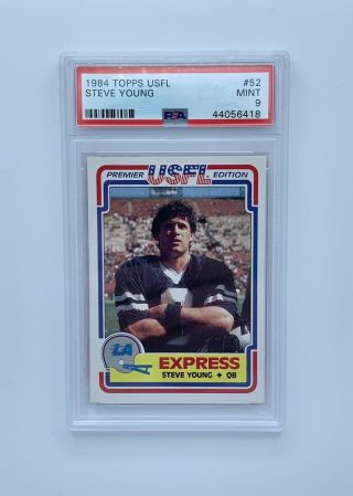 1984 Topps Usfl Steve Young Rc Psa 9 52 Express San Francisco 49ers Rookie