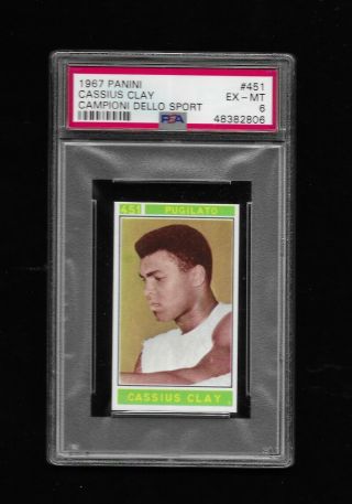 1967 Panini Cassius Clay - Muhammad Ali 451 Psa 6 Rare Boxing Card