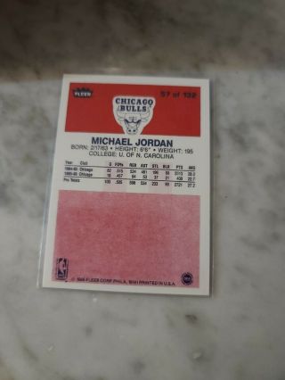 1986 Fleer Michael Jordan Rookie Card 57 PSA? Unknown Authenticity? 2