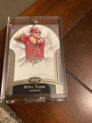 Mike Trout Tier One Silver Ink Autograph Auto /10
