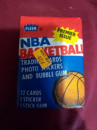 1986 - 87 Fleer Basketball Wax Pack W/ Dantley Sticker On Back Possible Jordan Rc?