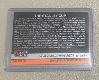 1990 - 91 Pro Set The Stanley Cup Hologram /5000