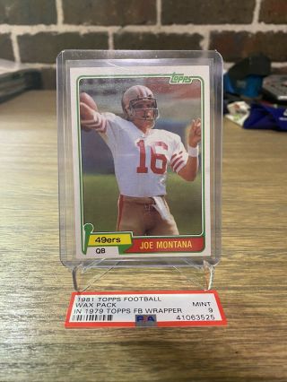 Joe Montana 1981 Topps Rookie Card Rc.  Pack Fresh From Psa Graded Pack