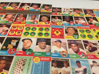 1963 Topps Baseball Starter Set With Semi Stars 417 Different Cards