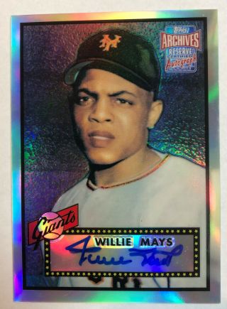 Willie Mays 2001 Topps Archives Reserve Auto Autograph Giants Ara1