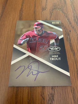 2019 Topps Tier One Certified Auto Mike Trout 8/25