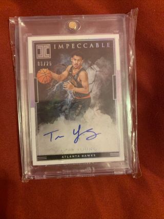 Trae Young Rc Auto Impeccable On Card Ssp /25