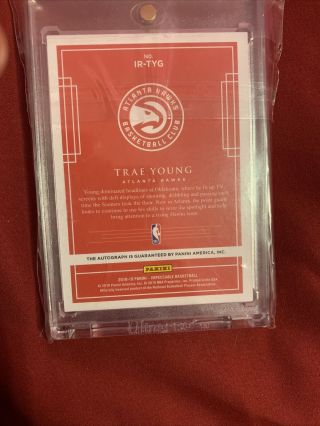 Trae Young RC Auto Impeccable On Card SSP /25 3
