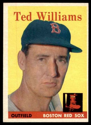 1958 Topps 1 Ted Williams Red Sox Nm - Mt To Nm - Mt,