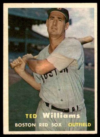 1957 Topps 1 Ted Williams Red Sox Nm - Mt To Nm - Mt,