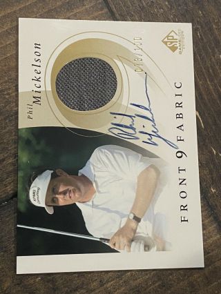 2002 Phil Mickelson Upper Deck Sp Game Auto /100 Rc Rookie