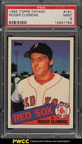 1985 Topps Tiffany Roger Clemens Rookie Rc 181 Psa 9
