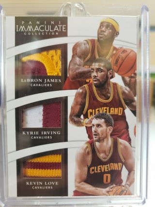 2014 - 15 Panini Immaculate Lebron James Kyrie Irving Kevin Love Patch 5/10