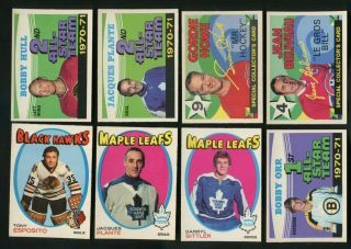 1971 - 72 Opc O - Pee - Chee Hockey Partial Set W / Stars And Rc 