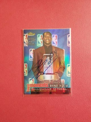 2000 Topps Finest Moments Shaquille O’neal Auto Refractor 1993 Rookie Of Year