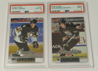 2005 - 06 Ultra Hockey Rookie Rc Set 201 - 271 With Sidney Crosby Psa 10 Ovechkin 9
