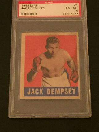 1948 Leaf 1 Jack Dempsey Boxing Champion Boxer Hof - Psa 6