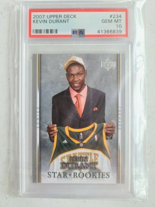 2007 - 2008 Upper Deck 234 Kevin Durant Rookie Psa 10 Rc Star Rookie Card