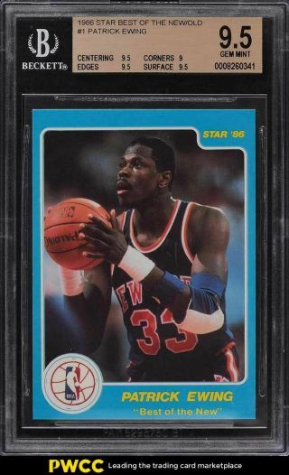 1986 Star Best Of The Old Patrick Ewing Rookie Rc 1 Bgs 9.  5 Gem