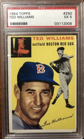 1954 Topps Ted Williams 250 Psa 5 Red Sox Hof