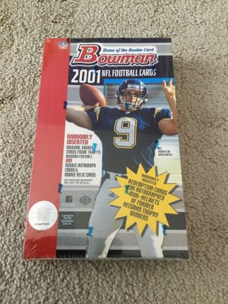 2001 Bowman Nfl Football Hobby Box 24 Packs Possible Drew Brees Rc