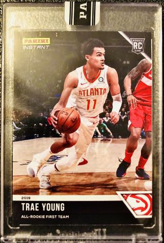 2018 - 19 Trae Young Panini Instant Rookie Rc Black 1/1 One Of One