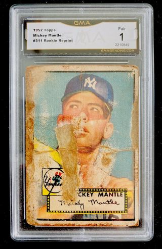 1952 Topps Mickey Mantle 311 Gma Poor 1