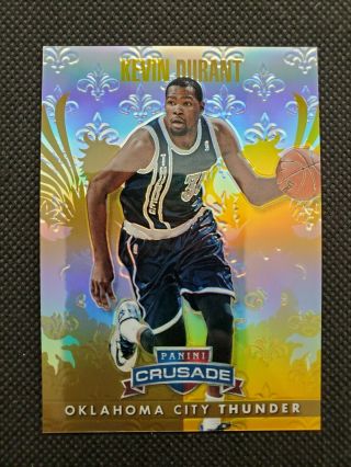 2013 - 14 Kevin Durant Panini Crusade Gold Prizm Refractor Sp Parallel 10/10 Okc