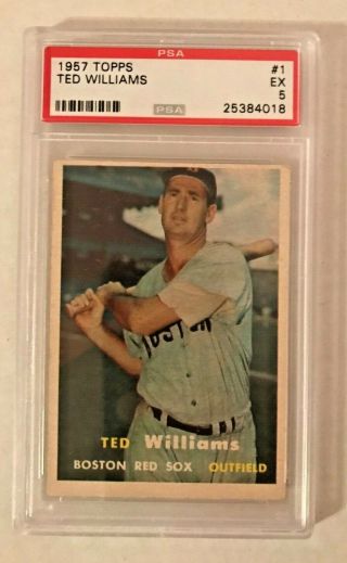1957 Topps 1 Ted Williams Psa 5 Ex