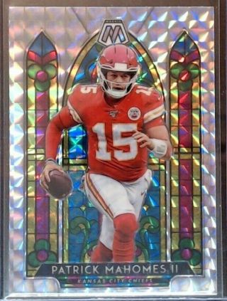 2020 Panini Mosaic Patrick Mahomes Ii Stained Glass Silver Prizm Sg1