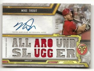 2020 Topps Triple Threads Mike Trout Jumbo Jersey Relic Autograph 6/18 (angels)